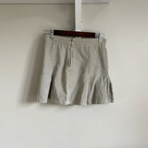 Pleated Corduroy Mini Skirt - Picture 2 of 3
